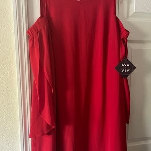 Gorgeous Red cold shoulder dress